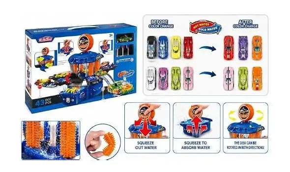 Police Car Wash Kit Set - სათამაშო პოლიციის სამრეცხაო კომპლექტი, 4 image
