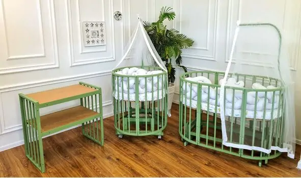 Heyner Play Mint Sleeping Set White  ახალშობილის ტრანსფორმერი საწოლი, 2 image