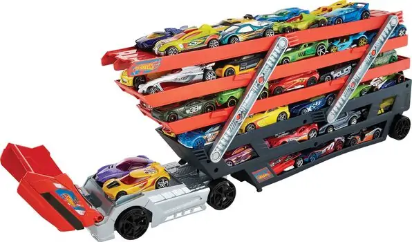 Hot Wheels Hw Mega Hauler Truck CKC09 - მანქანების გადამყვანი მეგა ტრეილერი, 3 image