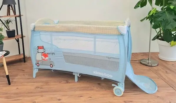 KikkaBoo Dolce Sonno Plus Blue Foxy 2 levels საწოლ-მანეჟი 2020, 3 image
