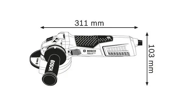 კუთხსახეხი BOSCH GWS 17-125 CIE 060179H002, 2 image