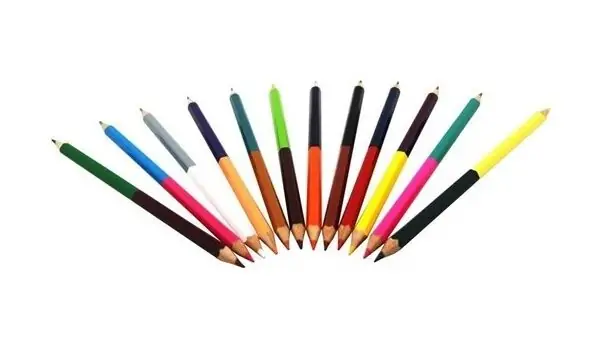 Play-Doh Dry Bicolor Pencils 12pcs-24 colors KU011 ფერადი ფანქრების ნაკრები, 2 image