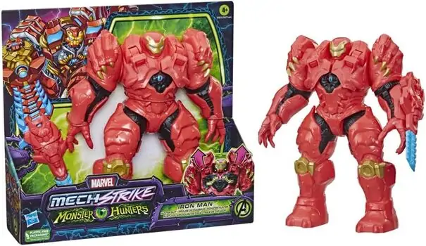 Hasbro Marvel Mech Strike Monster Hunters Iron Man F4375 - რკინის კაცის ფიგურა