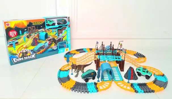 ELECTRIC URBAN RAIL DINO TRACK 888-69 სათამაშო დინოზავრი ტრასებით, 4 image