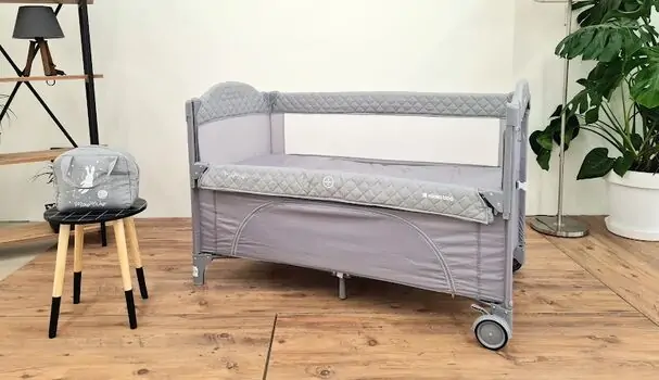 KikkaBoo Milky Way Grey 2 levels საწოლ მანეჟი, 3 image