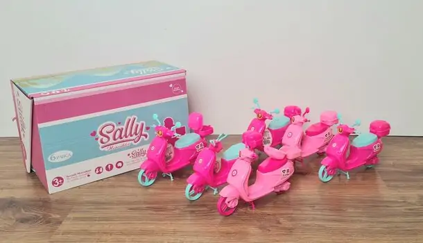 PINK MOTORCYCLE King Toys-ის თოჯინის სათამაშო  მოპედი