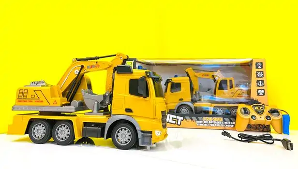 CITY CONSTRUCT CAR INCLUDE BATTERY & USB CHARGER საბავშვო სათამაშო მანქანა დისტანციური მართვით, 4 image