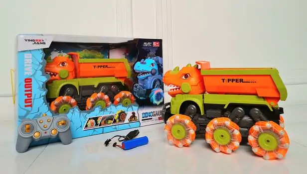 MONSTER TRUCK REMOTE CONTROL YJ-078-4 დინოზავრის მანქანა დისტანციური მართვით და მანათობელი  საბურავებით, 2 image