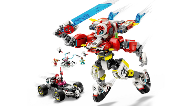 LEGO Dreamzz 71497 Cooper's Tiger Mech & Zero's Hot Rod Car, 8 image