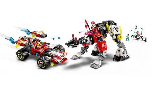 LEGO Dreamzz 71497 Cooper's Tiger Mech & Zero's Hot Rod Car, 9 image