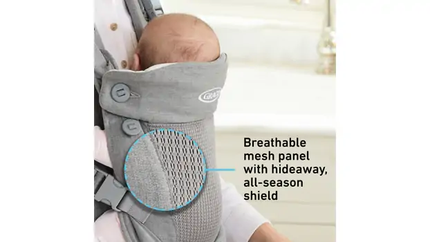 Graco CRADLE ME 4IN1 CARRIER ONYX BLACK ახალშობილის კენგურუ, 9 image