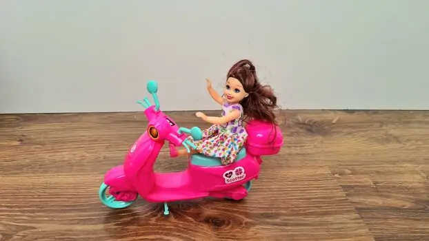 Beauty baby with motorcycle King Toys-ის თოჯინა მოპედით, 3 image