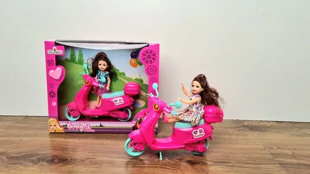 Beauty baby with motorcycle King Toys-ის თოჯინა მოპედით, 4 image