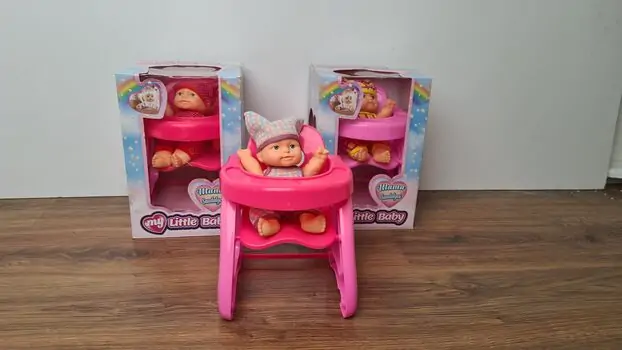 TOY DOLL WITH BABY SITTER სათამაშო თოჯინა სკამით, 4 image