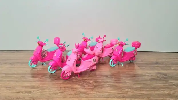 PINK MOTORCYCLE King Toys-ის თოჯინის სათამაშო  მოპედი, 5 image