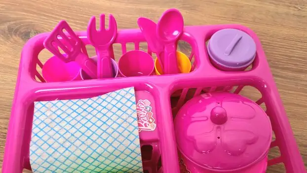 Dede 01753 BARBIE DISH RACK SET სათამაშო სამზარეულოს აქსესუარები, 3 image