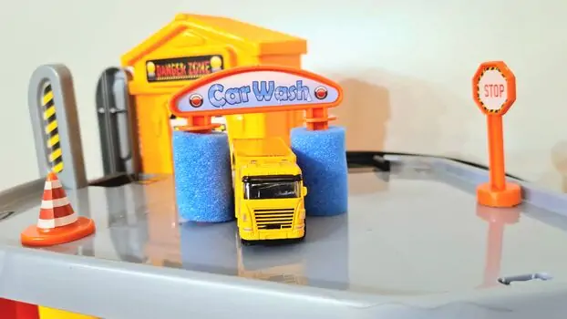 Dede 03338 BUILDING SITE  CONSTRUCTION GARAGE SET სათამაშო ტრასა, 10 image