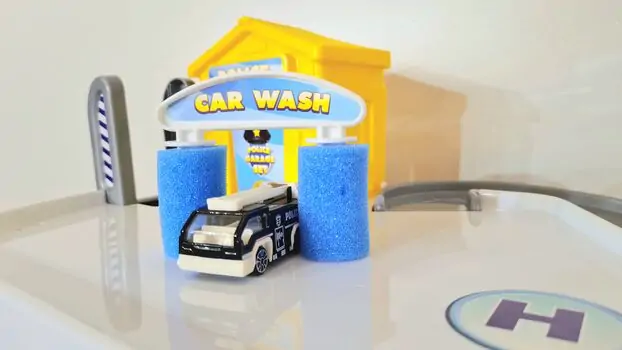 Dede 03348 2 LEVEL POLICE STATION GARAGE SET MEGA PIST სათამაშო ტრასა, 5 image