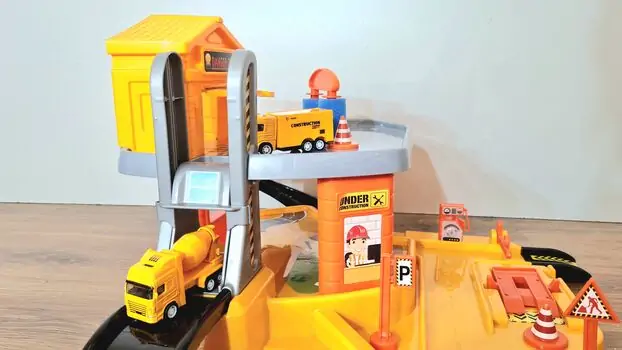 Dede 03338 BUILDING SITE  CONSTRUCTION GARAGE SET სათამაშო ტრასა, 4 image