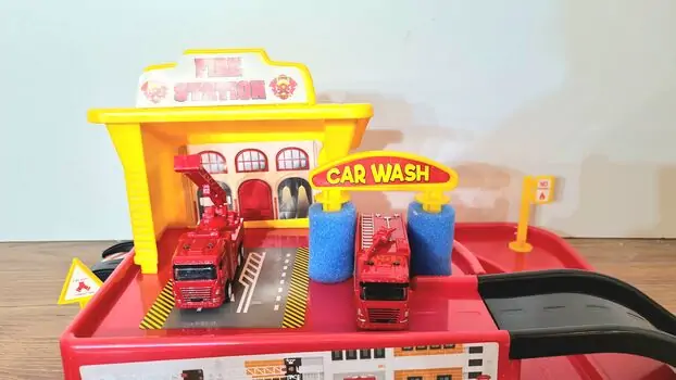 Dede 03343 1 LEVEL FIRE STATION GARAGE SET სათამაშო ტრასა, 10 image