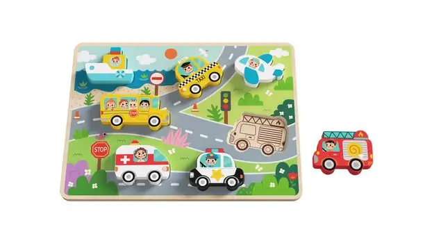 Tooky Toy TH634 Chunky puzzle - Transportation - განსავითარებელი სათამაშო, 2 image