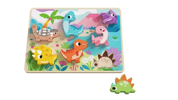 Tooky Toy TH632 Chunky puzzle Dinosaur - განსავითარებელი სათამაშო