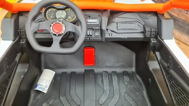 RC Racing Super Car Orange - ელექტრო მანქანა ტყავის სავარძლით და კაუჩუკის საბურავებით, 6 image