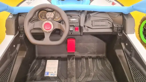 RC Racing Super Car Blue - ელექტრო მანქანა ტყავის სავარძლით და კაუჩუკის საბურავებით, 4 image