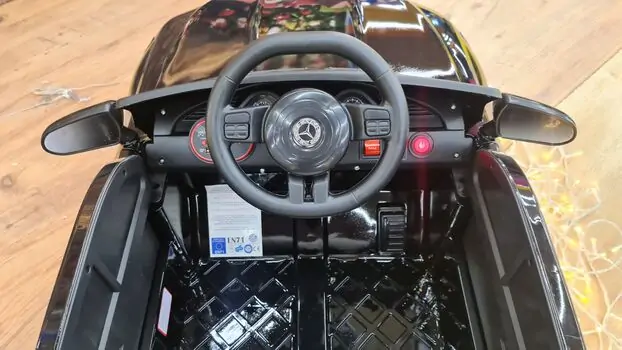 Mercedes-Benz G118 Black - ელექტრო მანქანა კაუჩუკის საბურავებით და ტყავის სავარძლით, 5 image