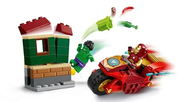 Lego Super Heroes 76287 Iron Man with Bike and The Hulk, 3 image