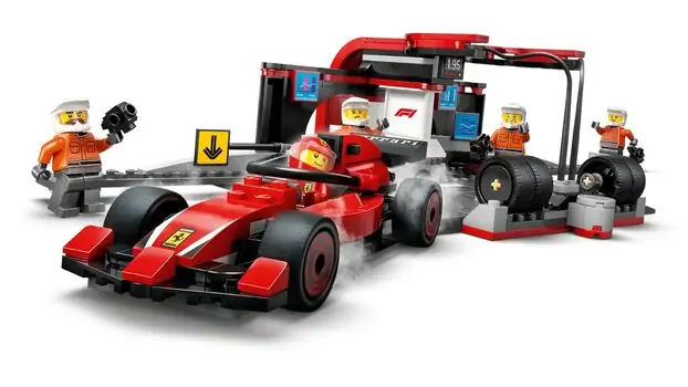 Lego City 60443 F1® Pit Stop & Pit Crew with Ferrari Car, 3 image