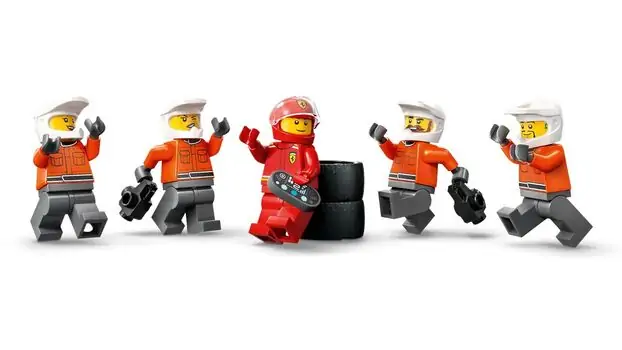 Lego City 60443 F1® Pit Stop & Pit Crew with Ferrari Car, 6 image