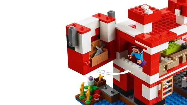 Lego Minecraft 21270 The Mooshroom House, 4 image