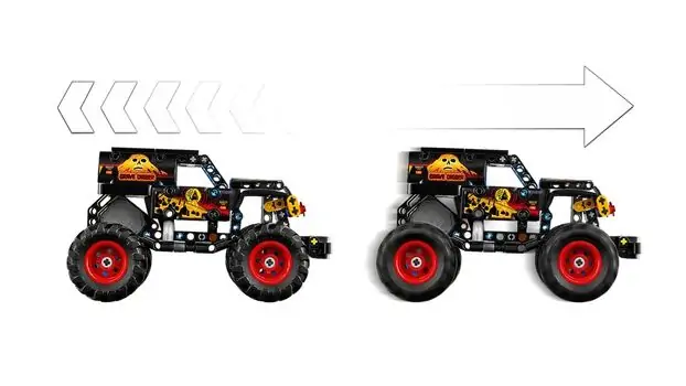 Lego Technic 42219 Monster Jam™ Grave Digger™ Fire and Ice, 5 image