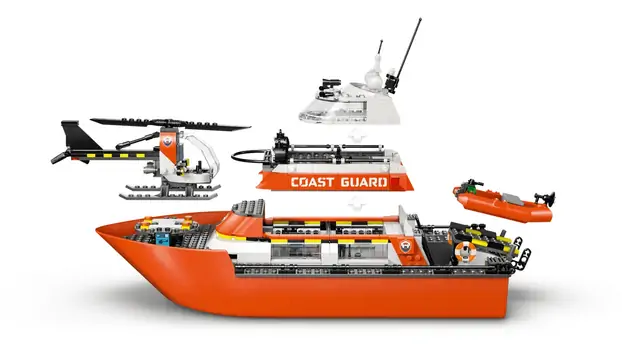 Leo city 60504 Coast Guard Rescue Boat & Helicopter, 3 image