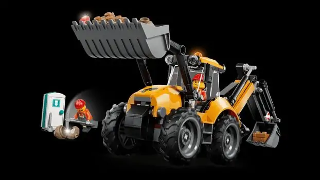 Lego City 60480 Yellow Backhoe Loader, 10 image