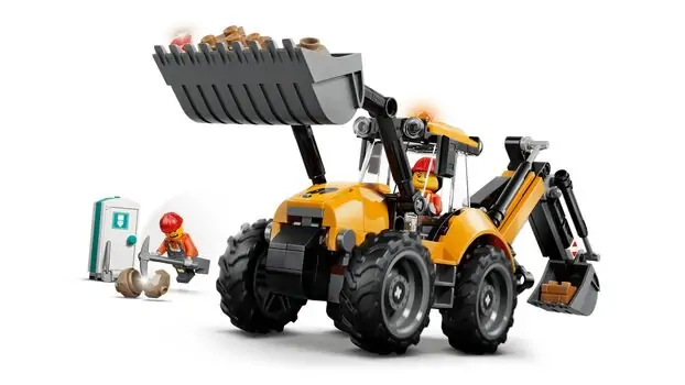 Lego City 60480 Yellow Backhoe Loader, 9 image