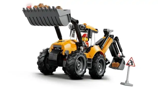 Lego City 60480 Yellow Backhoe Loader, 7 image