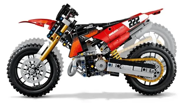 Lego Technic 42238 Ducati Desmo450 MX Factory Motorcycle, 7 image