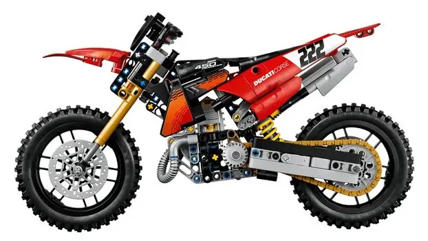 Lego Technic 42238 Ducati Desmo450 MX Factory Motorcycle [CLONE], 4 image