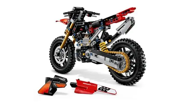 Lego Technic 42238 Ducati Desmo450 MX Factory Motorcycle [CLONE], 5 image