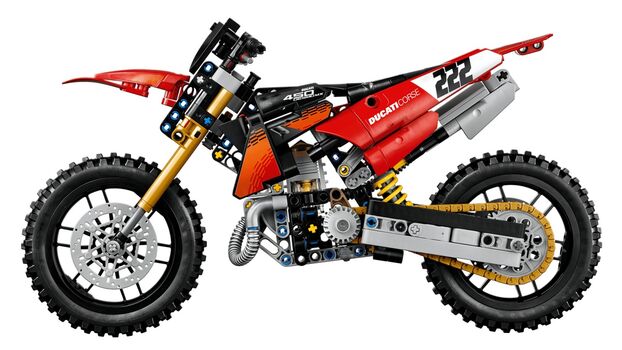 Lego Technic 42238 Ducati Desmo450 MX Factory Motorcycle, 4 image
