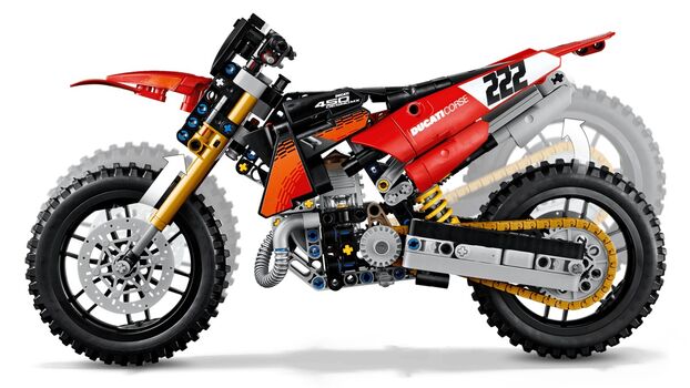 Lego Technic 42238 Ducati Desmo450 MX Factory Motorcycle, 7 image