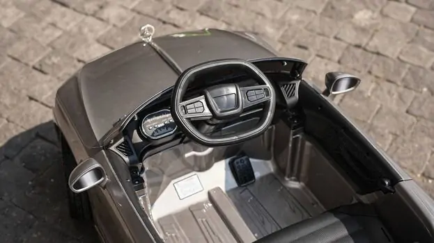 Mercedes Benz Painting Silver/Grey - ელექტრო მანქანა კაუჩუკის საბურავებით, 5 image
