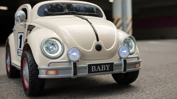 Vintage Baby Car White - ელექტრო მანქანა, 9 image