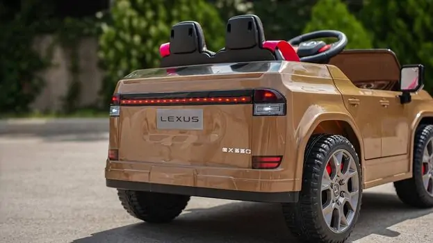 Licensed Lexus GX550 Car Painted Khaki - ელექტრო მანქანა ტყავის სავარძლით, 9 image