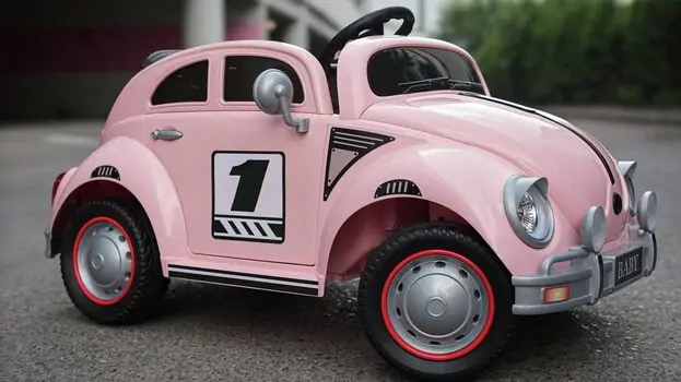 Vintage Baby Car Candy Pink - ელექტრო მანქანა, 3 image