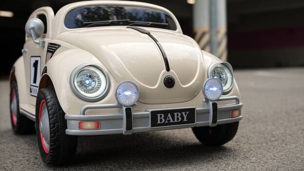 Vintage Baby Car White - ელექტრო მანქანა, 9 image