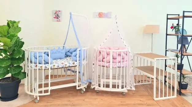 Heyner Play White Sleeping Set Blue ახალშობილის ტრანსფორმერი საწოლი, 2 image