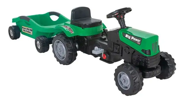 Pilsan Tractor With Trolley Green 07 320 საბავშვო ტრაქტორი